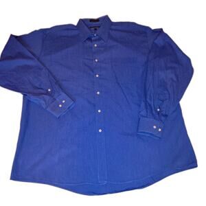 Roberto Villini Collezione Men's Blue 100% Cotton Dress Shirt 17.5 34/35